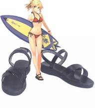 Fate/Apocrypha Servant Mordred Cosplay Sandals Shoes Custom Made 2024 - buy cheap