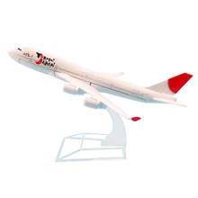 Avião de metal agulha jal yokoso, 16cm para crianças, aeronave japonesa b747 companhias aéreas, modelo de avião yoko747 2024 - compre barato