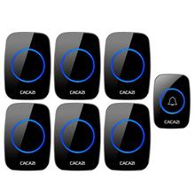 CACAZI Wireless Doorbell Waterproof 300M Bell US EU UK Plug Smart Family Doorbell Intelligent Ringbell Call Button 220V 60 Chime 2024 - buy cheap