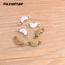 PULCHRITUDE 30pcs 6*15mm Two Color 2020 New Zinc Alloy Vintage Small Moon Connectors Pendants Jewelry Making DIY Handmade Craft 2024 - buy cheap