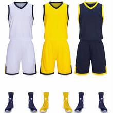 Conjuntos de baloncesto para niños y adultos, ropa deportiva transpirable, chándal de baloncesto, uniformes, trajes de entrenamiento 2024 - compra barato