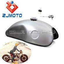 Universal Steel Motorcycle 2.6 Gal Gas Tank Fuel Tank For Honda Yamaha Suzuki Cafe Racer Bobber Chopper CB XS SR XV MOJAVE 750 2024 - buy cheap