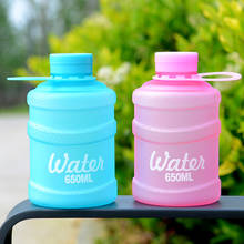 Garrafa de água de plástico para passeio, garrafa de água à prova de vazamento, copo fosco, garrafa de água para esportes ao ar livre para crianças/meninas/adultos, 650ml 2024 - compre barato