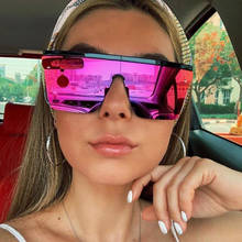 Reflective Red Square Womens Sunglasses Flat Top Mirror Sun Glasses For Men Fashion Shades Cute Designer Sunnies Plastic 2024 - buy cheap