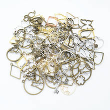 Hot sale 100g zinc alloy metal mixed Hollow borde  pendant antique bronze bracelet necklace DIY jewelry crafts wholesale accesso 2024 - buy cheap