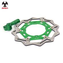 Motocicleta 270mm discos de freio flutuante rotor com suporte para kawasaki kx125 kx250 kx250f klx450r kx 125 250 kx 250f 450f 2024 - compre barato