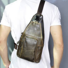 Мужская повседневная сумка из натуральной кожи, дизайнерская сумка на одно плечо, модная сумка через плечо, рюкзак для мужчин 8086-g 2024 - купить недорого