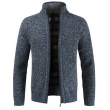 Мужской весенний свитер, пальто, Толстый модный Повседневный свитер, кардиган, мужской брендовый облегающий вязаный свитер, верхняя одежда, теплый зимний свитер, джемпер 2024 - купить недорого
