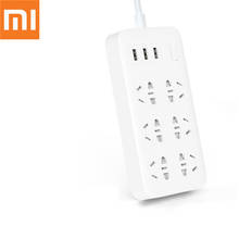 Original Xiaomi Mijia Power Socket Strip With 3 USB 5V 2.1A Fast Charging Extension 6 Sockets With Safety Door 2024 - buy cheap