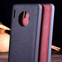 case for huawei mate 30 pro funda luxury Vintage Leather skin soft TPU hard PC cover for huawei mate 30 pro case coque capa 2024 - buy cheap