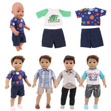 Roupas para bonecas 5 estilos, acessórios para duas peças, tamanho americano, 43 cm, presente para meninas 2024 - compre barato