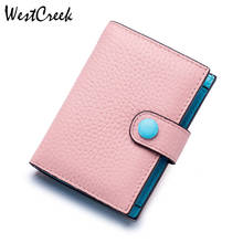 WESTCREEK-billeteras cortas de cuero genuino para mujer, cartera femenina de cuero de vaca suave, Mini cartera bonita 2024 - compra barato