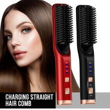 Power Straightening Comb Warm Hot Ceramic Professional Beard Straightening Brush Smooth Modeling Tool USB Charging The  USB 2024 - buy cheap