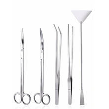 3/5Pcs Aquarium Tank Tools Kit Aquascaping Fish Tank Aquatic Plants Long Tweezers Scissors Stainless Steel Maintenance Tool 2024 - buy cheap