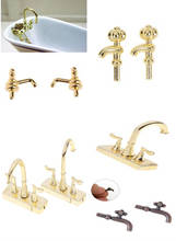 1/2pcs Simulation Metal 1:12 Miniature Water Tap Faucet Dollhouse Bathroom Accessories Dollhouse Miniature Faucet Model Toys 2024 - buy cheap