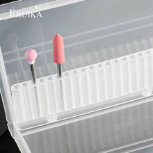 20 Slots Clear Nail Drill Bit Brush Plastic Storage Box Holder Container Manicure Cutters Display Nail Accessories Nail Art Tool 2024 - buy cheap