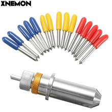 Xnemon cortador de vinil plotter, suporte de liga de alumínio roland + 15 peças de lâminas de aço de tungstênio, suporte de plotter de corte de diâmetro: 12mm 2024 - compre barato