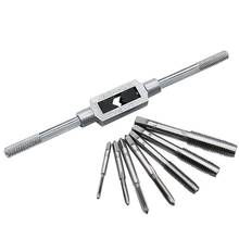 8pcs Thread Metric Machine Wrench Hand Screw Thread Plug Taps Set M3 M4 M5 M6 M8 M10 M12 with Adjustable Tap Wrench 2024 - buy cheap