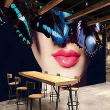 Custom 3D Photo Wallpaper For Walls Graffiti Butterfly Beauty Bar Barber Nail Shop Poster Decoration Wall Mural Papel De Parede 2024 - buy cheap