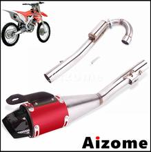 Motorcycle Complete Exhaust System For Honda CRF 230F CRF230F Stainless Steel Exhaust Pipe +Aluminum Exhaust Muffler 2008-2020 2024 - buy cheap