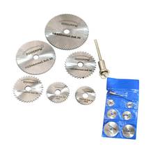 7pcs/set Mini High Speed Steel Saw Web Circular Rotary Cutting Blade Wheel Discs Mandrel Electric Grinding Accessories 2024 - buy cheap