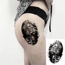 Водонепроницаемая Временная тату-наклейка с изображением волка льва, дерева, флэш-татуировки, боди-арт, поддельные татуировки для мужчин 2024 - купить недорого