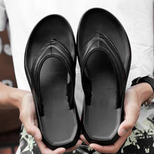 summer men 39s sandals flip flops slippers beach 2020 leather for mens High Quality zapatillas casa hombre pu rubber lightweight 2024 - buy cheap