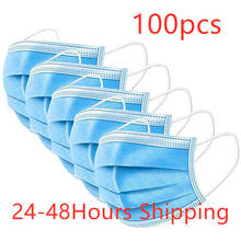 10pcs/100pcs  Face Mouth Anti Mask Disposable Protect 3 Layers Filter Dustproof Earloop Non Woven Mouth Masks 48 hours Shipping 2024 - buy cheap