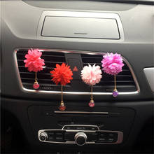 Hazy beauty car perfume Crystal ball pendant flower Cloth flower car perfume air freshener Car-styling Perfumes 100 Originais 2024 - buy cheap