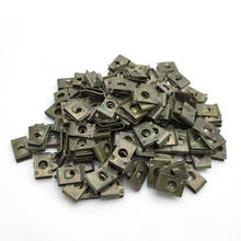 50pcs Plastic Cover Metal Retainer U-Type Clips ArmyGreen for Car Motorcycle Scooter ATV Moped E-bike 2024 - buy cheap