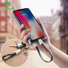 FLOVEME Keychain Charger USB Cable Micro USB Type C Cable For iPhone 11 7 8 XR X 15CM Portable TPE USB Charger Cabo Wire Cord 2024 - buy cheap