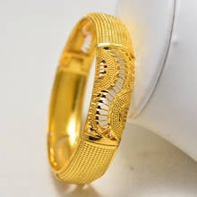 New Fashion Gold Color Wedding Bangles for Women Bride Can OPen Bracelets Ethiopian/france/African/Dubai Jewelry gifts 2024 - buy cheap