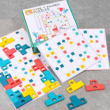 Quebra-cabeças emparelhado brinquedo lógico pensar tipo de jogo t geométrico jigsaw crianças casa suprimentos montessori brinquedos educativos de madeira 2024 - compre barato