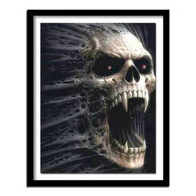 Full Square Drill 5D DIY Diamond Painting "Skull" 3D Embroidery Cross Stitch  Rhinestone Home Decor Gift 2024 - buy cheap