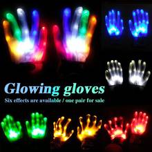 1 Pair LED Gloves Holiday Fun Home Creative Light Gloves DJ Disco Flashing Finger Fashion Glow LED Light Gloves Super Bright 2024 - buy cheap