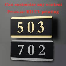 Acrylic House Number Plate Hotel Home House Sticker Hotel Digital Sticker Custom 2024 - buy cheap