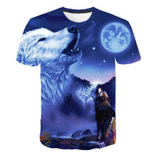 Newest Wolf 3D Print T-Shirt Men Fashion Animal Cool Funny Short Sleeve Summer Tops Tshirt Male 2024 - buy cheap