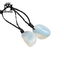 Natural Opal Quartz Necklaces Crystal Pendants Gem Stone Quartz Irregular Pendulum Reiki Chakra Suspension Jewelry 2024 - купить недорого