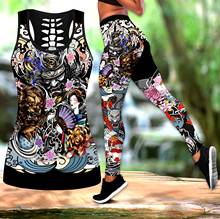 Mallas con estampado 3D para mujer, Leggings con tatuaje de Samurai, Geisha y León, camiseta sin mangas, Sexy, elásticos, ajustados, DDK12 2024 - compra barato