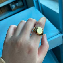 Золотое кольцо на палец из нержавеющей стали в стиле панк для женщин, простое кольцо для девочек, ювелирные изделия 2020 обручальное кольцо для пары для женщин, оптовая продажа 2024 - купить недорого