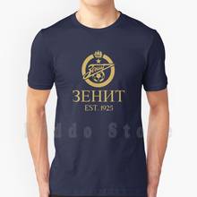 Gold T Shirt Diy Big Size 100% Cotton Saint Petersburg Saint Petersburg Lvy Football Club Sine Belo Golubye Russia Russian 2024 - buy cheap