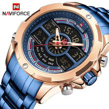 Naviforce relógio masculino de quartzo, relógio impermeável de aço inoxidável com design esportivo, marca 9170 para homens 2024 - compre barato