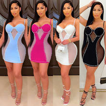 Sexy Low-Cut Dress Jazz Gogo Dance Costumes Mesh Stitching Nightclub Bar Pole Dancing Clothing Plus Size African Clothes YS1434 2024 - buy cheap