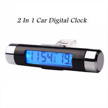 Reloj Digital con pantalla de temperatura para coche, termómetro electrónico, tablero de instrumentos, retroiluminación LED, pantalla Digital 2024 - compra barato