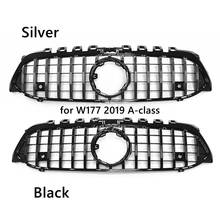 Black Silver GT R Style Front Grill Grille For Mercedes-Benz W177 A250 A45 AMG 2019 2024 - buy cheap