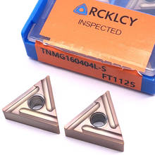 10pcs RCKLCY TNMG160404 L-S FT1125 Carbide Insert Stainless Steel Blade Cutter CNC Lathe External Turning Tool 2024 - buy cheap
