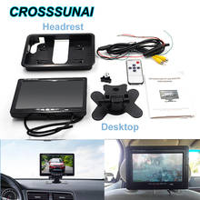 7 Inch TFT HD Car LCD Screen Monitor Desktop/Headrest Auto 2 Signal Input Video Reversing Camera Monitor 12V 24V For PAL/NTSC 2024 - buy cheap