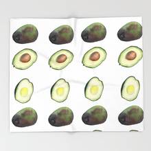 Avocado Pattern Throw Blanket Portable Soft Bedspread Home Decoration Microfiber Flannel Blankets for Beds 2024 - buy cheap