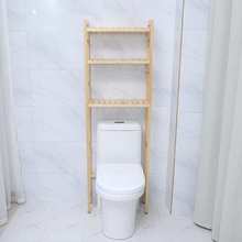 3 Tier Wood Construction Storage Shelf Rack Over Toilet Compact Toilet Compact Bathroom Organizer Suction Corner Shelves 2024 - buy cheap