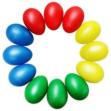 12 шт Пластиковые яичные шейкеры набор с 4 различными цветами, перкуссия музыкальное яйцо Маракас детские игрушки 2024 - купить недорого